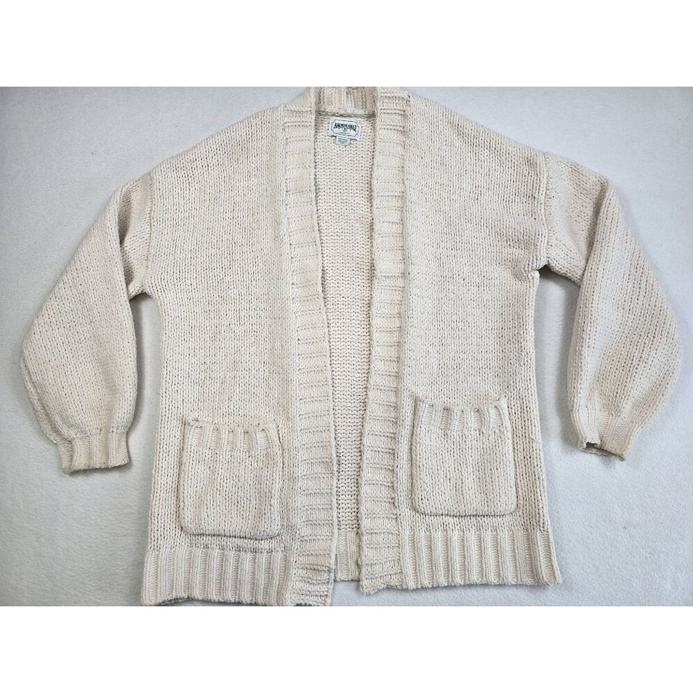 Vintage American Eagle Womens Cardigan Sweater XS White Knit